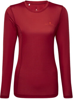 Ronhill Tech Longsleeve Hardloopshirt Dames rood - XL