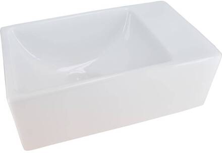 Ronlado Keramisch Fontein Xxs 30,5X18X11 cm Zonder Kraangat Wit Aqua Splash