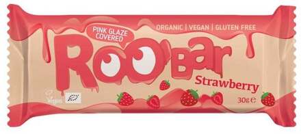 Roo Bar Chocolate Covered strawberry - 30 gram