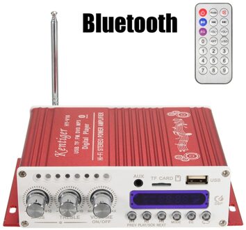 Rood 12V Digitale Mini Bluetooth HiFi Stereo Auto Audio Versterker AMP MP3 Speler Voor Auto Thuis Auto Interieur Accessoires