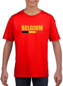 Rood Belgium supporter supporter shirt kinderen - Belgisch shirt jongens en meisjes XS (110-116)