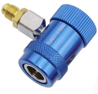 Rood/Blauw 1/4 "Sae Connector Voor Jaguar/Land Rover 1 Stuk/paar R1234yf Auto Airconditioning Systeem Hoge/Lage Kant Handmatige Koppeling Low kant