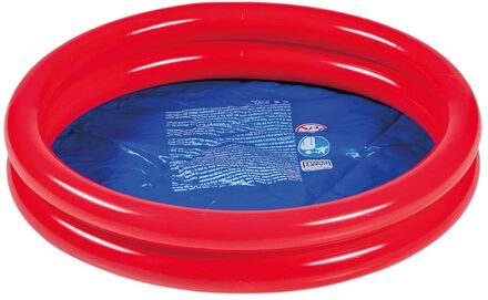 Rood/blauw rond opblaasbaar baby zwembad 60 cm - Opblaaszwembaden Multikleur