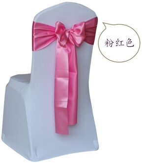 Rood/Goud/Roze 17 Kleur Wedding Chair Cover Sash Satijnen Stof Strikje Lint Band Decoratie Hotel Party banket Levert 03