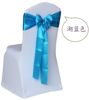 Rood/Goud/Roze 17 Kleur Wedding Chair Cover Sash Satijnen Stof Strikje Lint Band Decoratie Hotel Party banket Levert 07