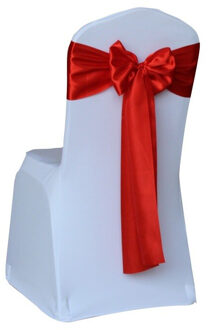Rood/Goud/Roze 17 Kleur Wedding Chair Cover Sash Satijnen Stof Strikje Lint Band Decoratie Hotel Party banket Levert 12