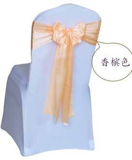 Rood/Goud/Roze 17 Kleur Wedding Chair Cover Sash Satijnen Stof Strikje Lint Band Decoratie Hotel Party banket Levert 15