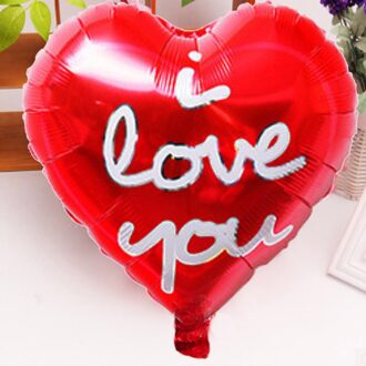 Rood hart folie ballon liefde gedrukt valentijnsdag Bruiloft decoratie feestartikelen 18 inch 20 stuks/partij