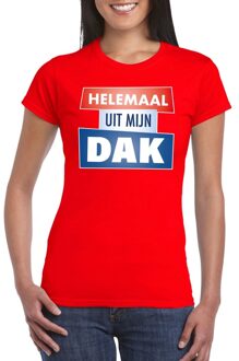 Rood Helemaal uit mijn dak t-shirt voor dames - Party t-shirts 2XL