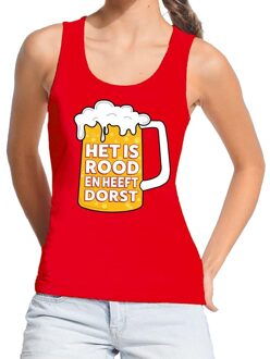 Rood Het is rood en heeft dorst tanktop / mouwloos shirt dames XL