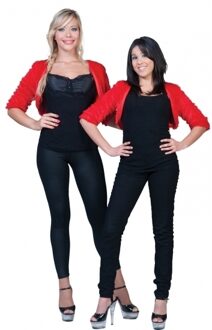 Rood jaren 50 bontjasje voor dames