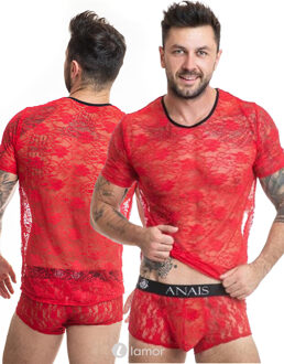 Rood kanten shirt , Brave (M) - Size: M
