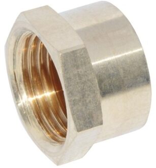 Rood messing eindkap, blank, 1"IT, (3301) - 988959413