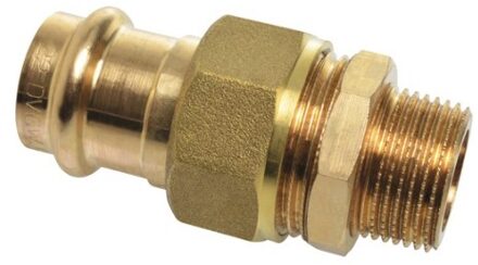 Rood messing halve schroefverbinding, blank, 15 mm x 3/4"IT, 1 socket, (P4355) - 988628555