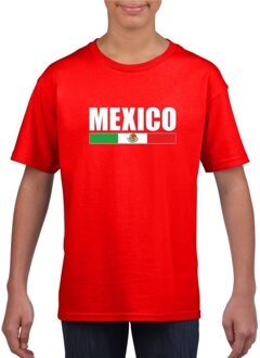 Rood Mexico supporter t-shirt voor kinderen XS (110-116)