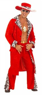 Rood pimp kostuum voor heren - Volwassenen kostuums