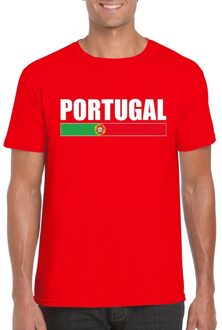 Rood Portugal supporter t-shirt voor heren 2XL