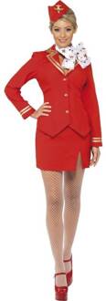 "Rood stewardessen kostuum voor vrouwen - Verkleedkleding - Small"