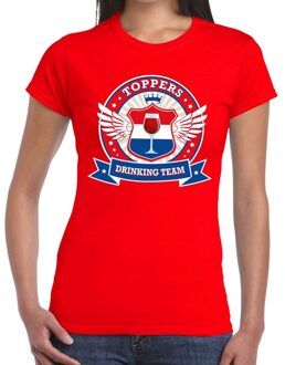 Rood Toppers drinking team t-shirt rood dames -  Toppers 2019 kleding XL