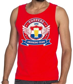 Rood Toppers drinking team tankop / mouwloos shirt rood heren L