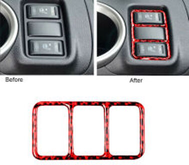 Rood Verwarming Knop Cover Sticker Seat Verwarming Knop Cover Voor Nissan 370Z Z34 Praktische