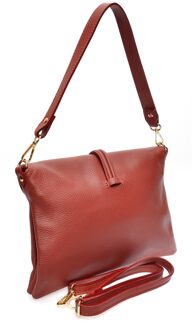 Rood & Violet Rundleer Tas Rood en paars