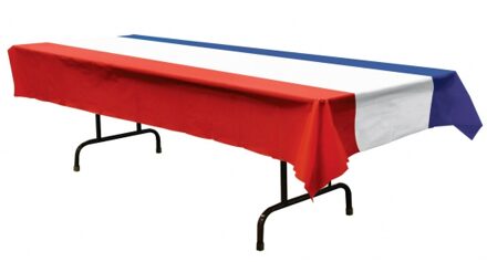 Rood wit blauw tafelkleed - 137 x 275 cm - Frankrijk vlag thema