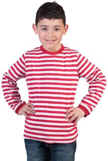 Rood/Wit Gestreept Shirt Kind Rood - Zalm