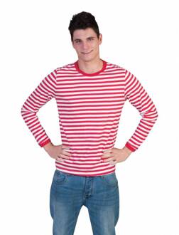 Rood/Wit gestreept shirt Rood - Zalm