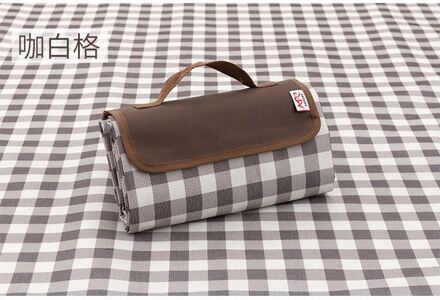 Rood Wit Plaid Outdoor Opvouwbare Waterdichte Picknick Mat Mode Dikker Pad Ademend Zacht Draagbare Camping Reizen Strand Deken koffie / 145 x 200cm