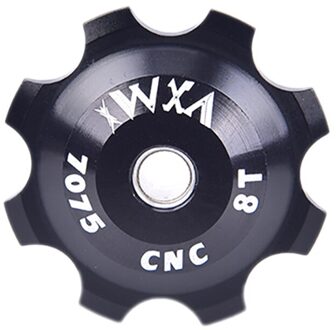 Rood/Zwart 8T Mtb Bicycle Aluminium Achterderailleur Neuswiel Keramische Lager Katrol Racefiets Gids Roller rondsel