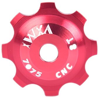 Rood/Zwart 8T Mtb Bicycle Aluminium Achterderailleur Neuswiel Keramische Lager Katrol Racefiets Gids Roller rondsel