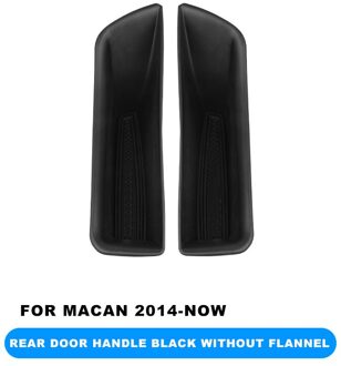 Rood Zwart Auto Interieur Deurklink Organizer Fluwelen Flanel Armsteun Opbergdoos Vat Voor Porsche Macan Auto Styling Accessoires achterkant door zwart