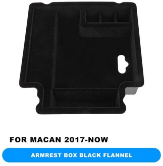Rood Zwart Auto Interieur Deurklink Organizer Fluwelen Flanel Armsteun Opbergdoos Vat Voor Porsche Macan Auto Styling Accessoires StorageBlack flannel