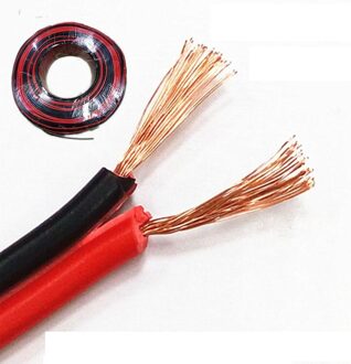 Rood zwart Koperdraad 2X0.75 LED Strip Monitor Power Kabel Speaker parallel Draad 10 Meter