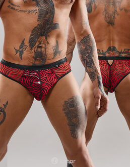 Rood/Zwarte Braziliaanse heren slip, Samuel001 - Maat: S