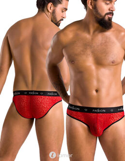 Rood/Zwarte Heren slip van fijn Mesh, PA031 - Maat: S/M