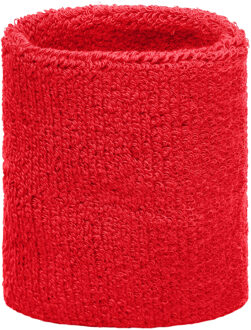 Rood zweetbandje voor de pols