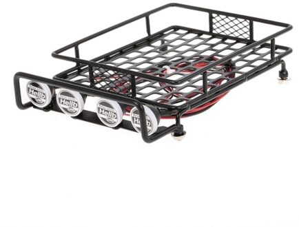 Roof Rack Luggage Carrier with Light Bar for 1/10 RC Crawler Axial SCX10 D90 110 Traxxas TRX-4 Tamiya HSP RC Car Parts