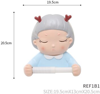 Roogo Cartoon Droom Meisje Toiletrolhouder Hars Badkamer Decoratie Accessoires Mooie Handdoek Houder REF1B1