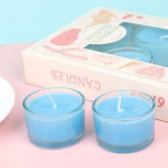 Rookloze Klassieke Romantische Verjaardag Bruiloft Kaarsen Geur Goede Geurkaarsen blauw