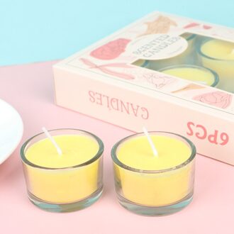 Rookloze Klassieke Romantische Verjaardag Bruiloft Kaarsen Geur Goede Geurkaarsen geel