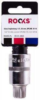 Rooks Bit Dop 1/2, 55 MM, Veeltand M18 OK012823