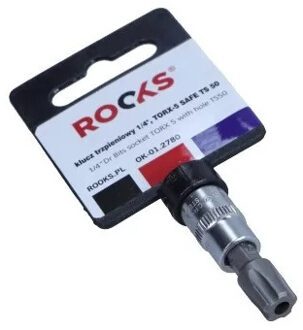 Rooks Bit Dop 1/4", torx 5 met gat TS50 OK012780