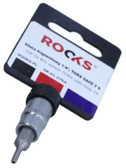 Rooks Bit Dop 1/4", torx met gat T9 OK012764