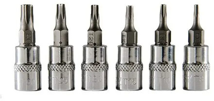 Rooks Bitdop set 1/4" torx T8-T30 6-delig OK014701