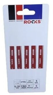 Rooks Decoupeerzaagblad Bi-metaal, Type T, Staal I Universeel, 5-10 Tpi X 100 Mm, Kpl 5 stuks OK034508