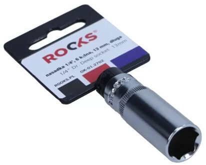 Rooks Dop 1/4", 6-kant, 13 mm, lang OK012702