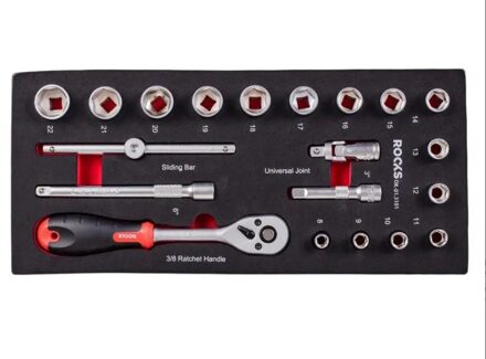 Rooks Gereedschapset 3/8" 20-delig OK013101