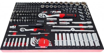 Rooks Ratel- en doppenset 1/2" en 1/4" 155-delig OK013136